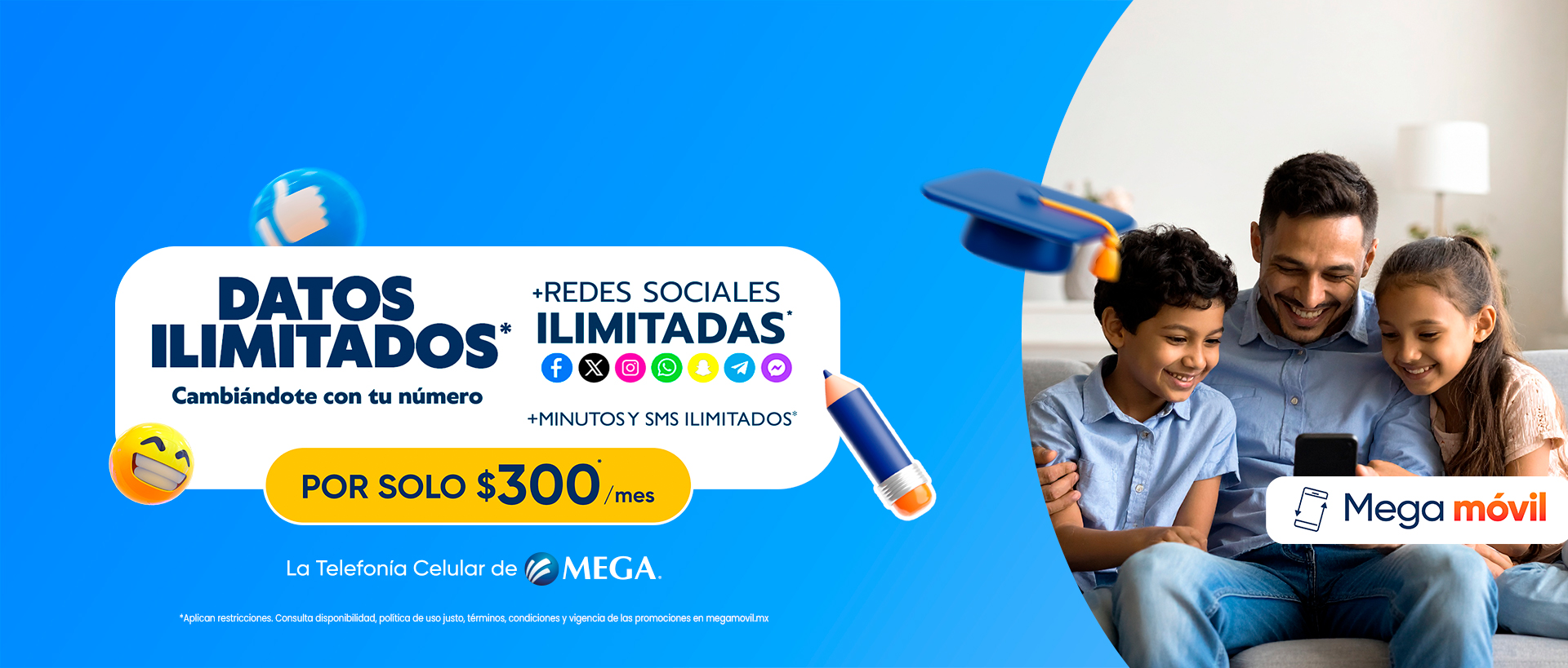 MEGA Móvil lanza nuevos planes con datos ilimitados